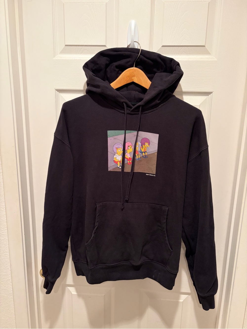 Levi's x The Simpsons Men's Black Graphic Print Pullover Hoodie Size S